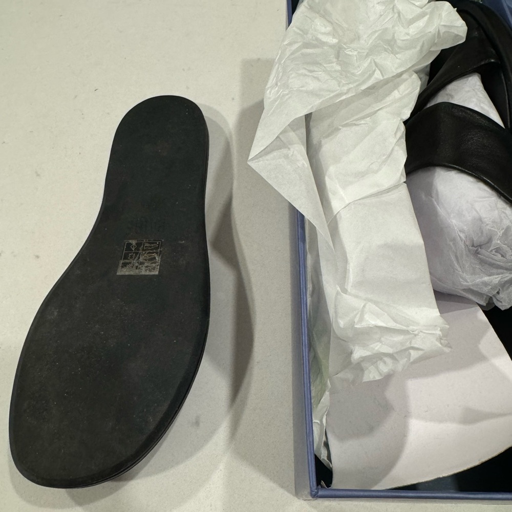 Paige Dana black leather sandals
